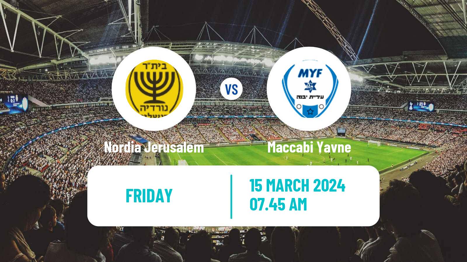 Soccer Israeli Liga Alef South Nordia Jerusalem - Maccabi Yavne