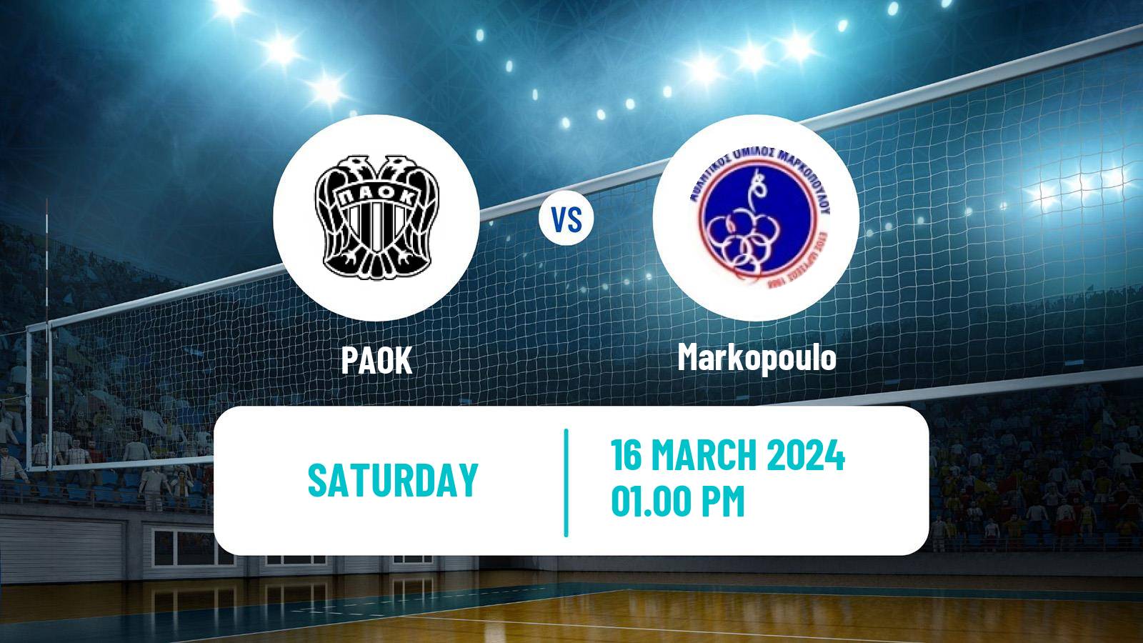 Volleyball Greek A1 Volleyball Women PAOK - Markopoulo