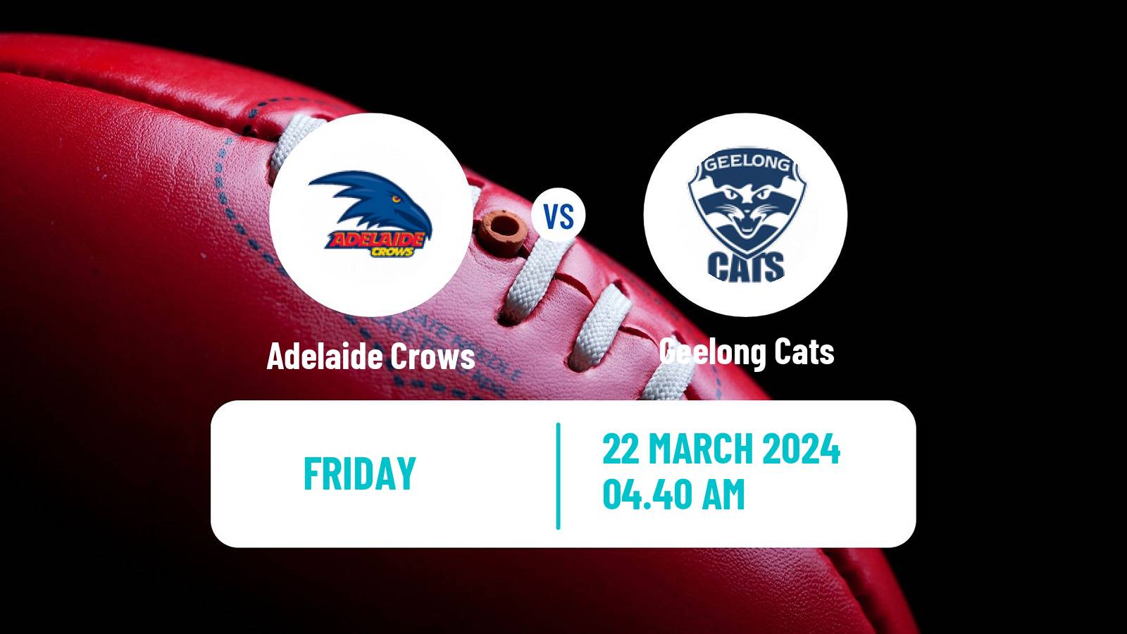Aussie rules AFL Adelaide Crows - Geelong Cats