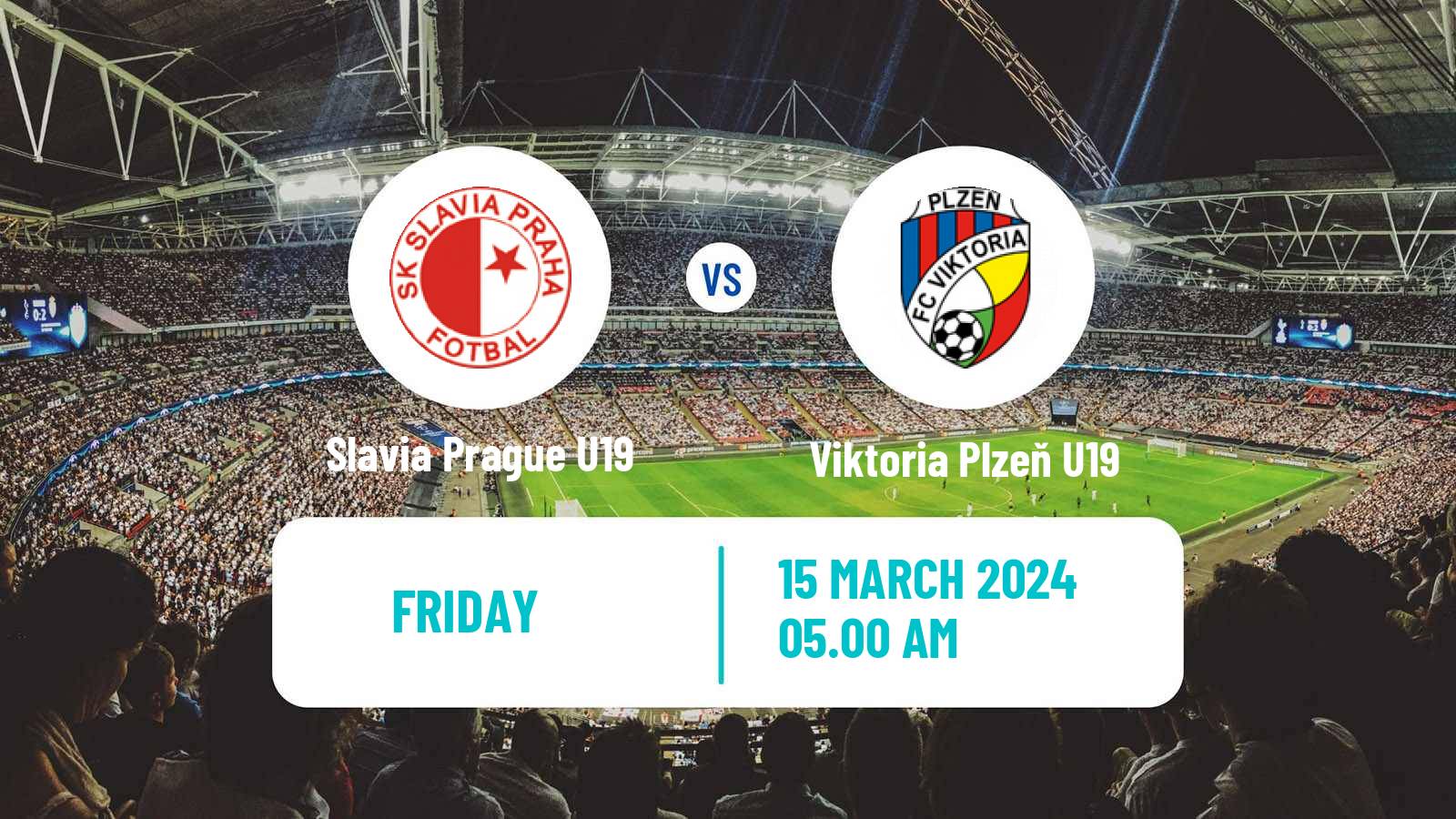 Soccer Czech U19 League Slavia Prague U19 - Viktoria Plzeň U19