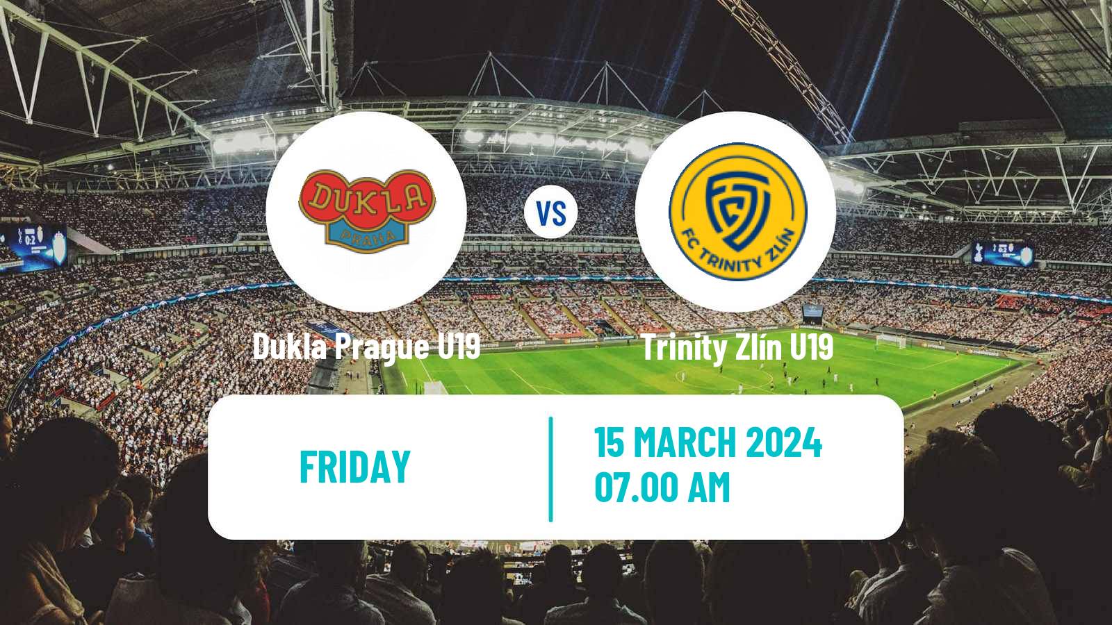 Soccer Czech U19 League Dukla Prague U19 - Trinity Zlín U19