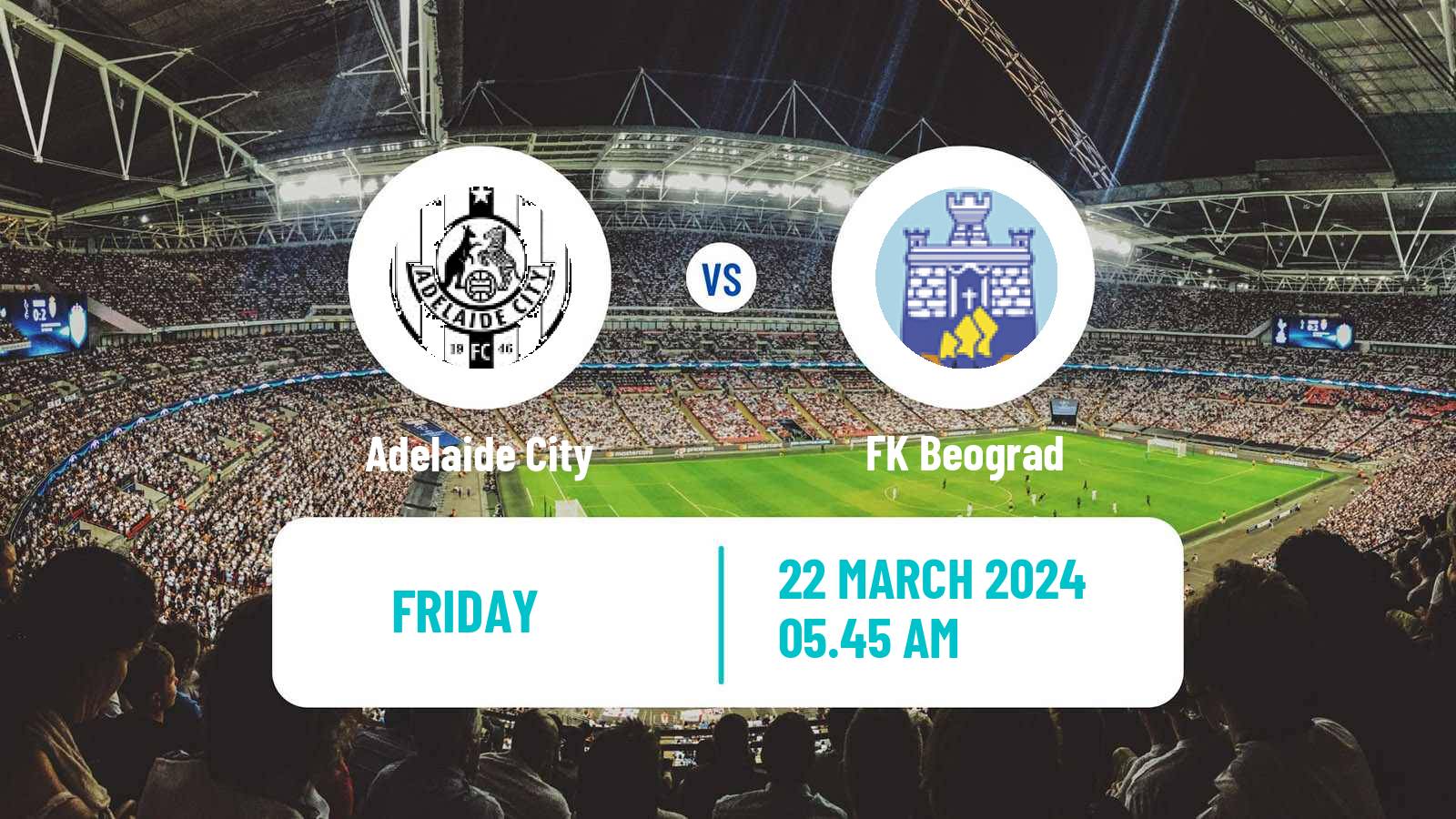 Soccer Australian NPL South Australian Adelaide City - FK Beograd