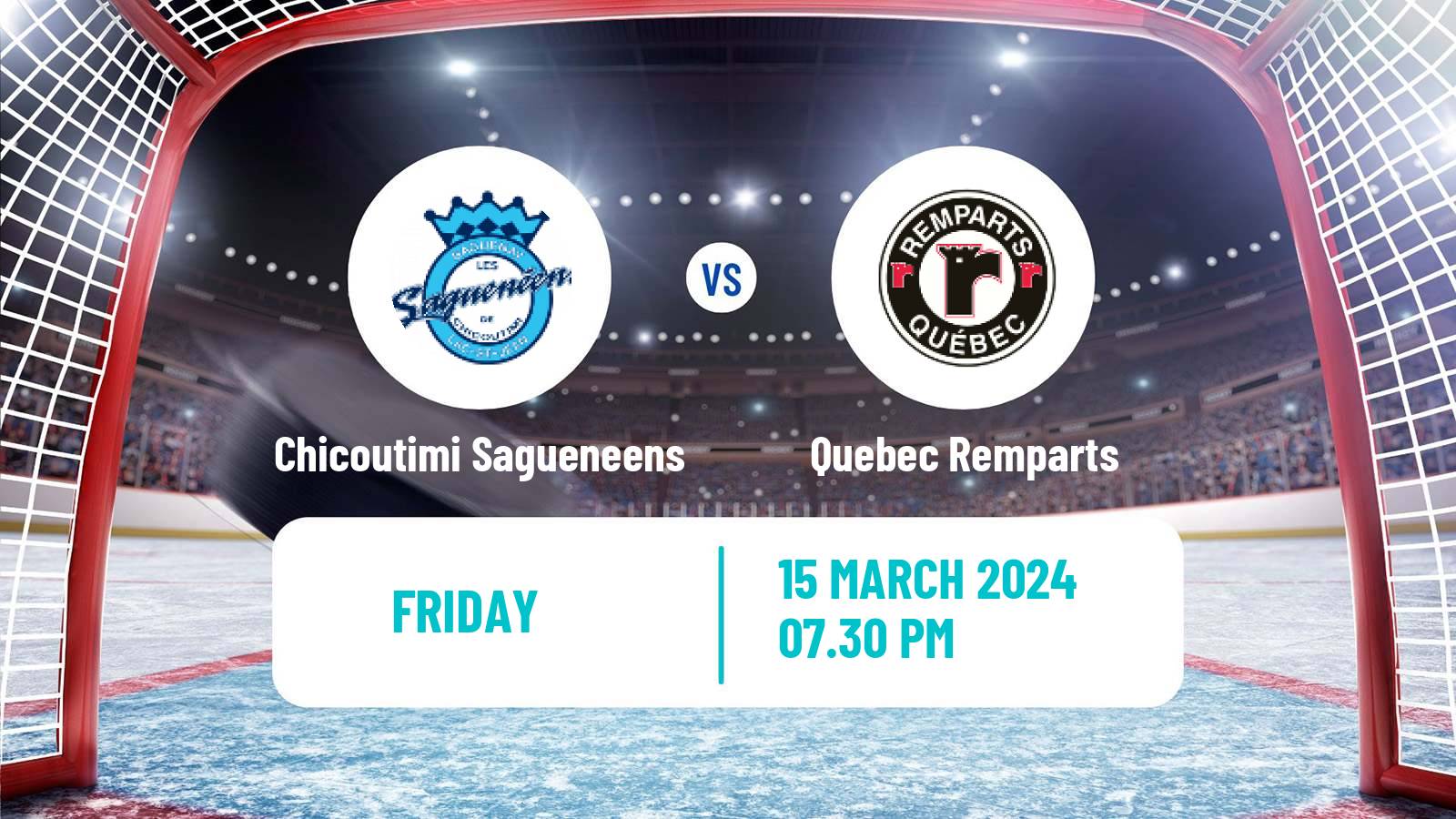 Hockey QMJHL Chicoutimi Sagueneens - Quebec Remparts