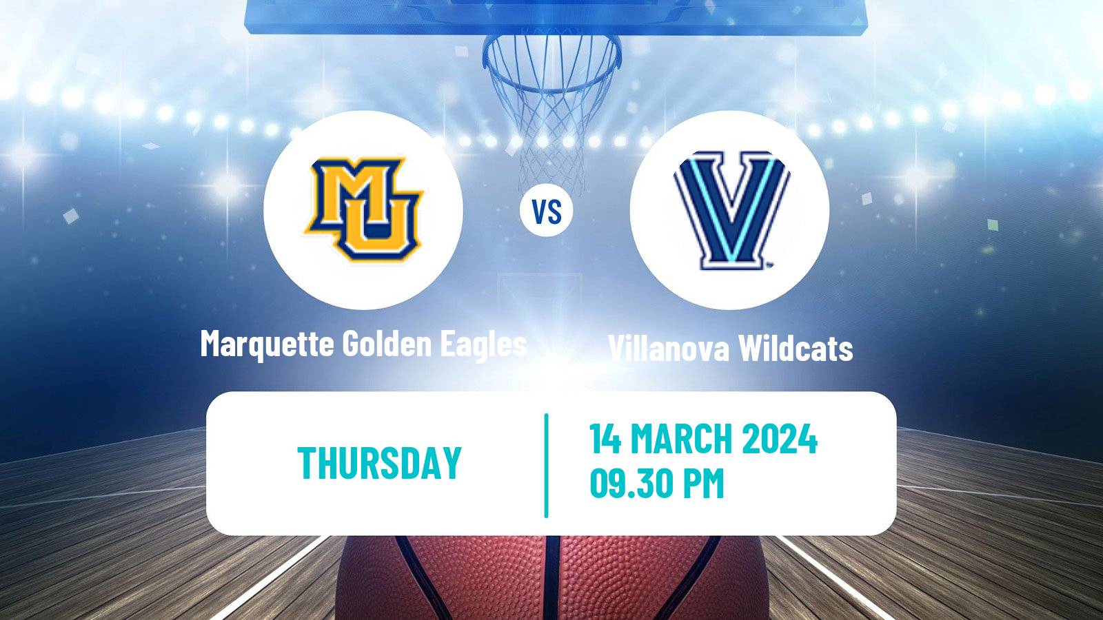 Basketball NCAA College Basketball Marquette Golden Eagles - Villanova Wildcats