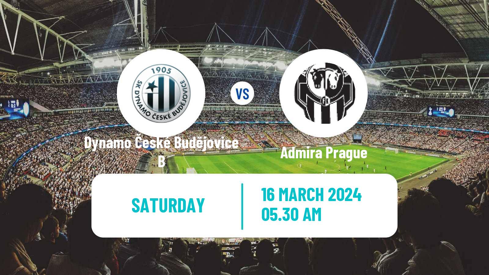 Soccer Czech CFL Group A Dynamo České Budějovice B - Admira Prague