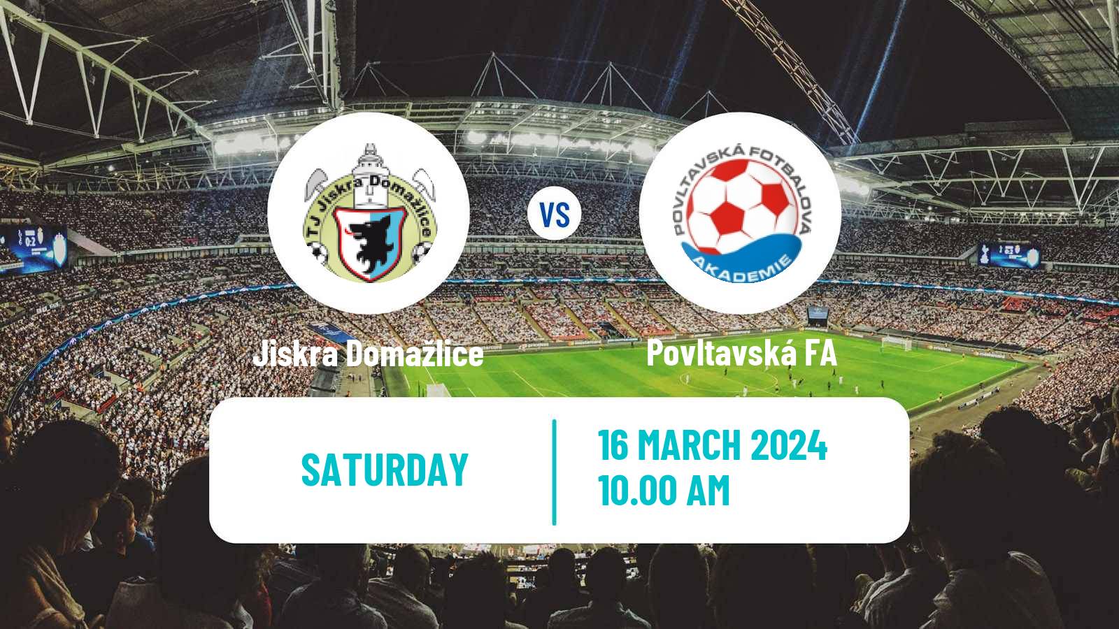 Soccer Czech CFL Group A Jiskra Domažlice - Povltavská FA