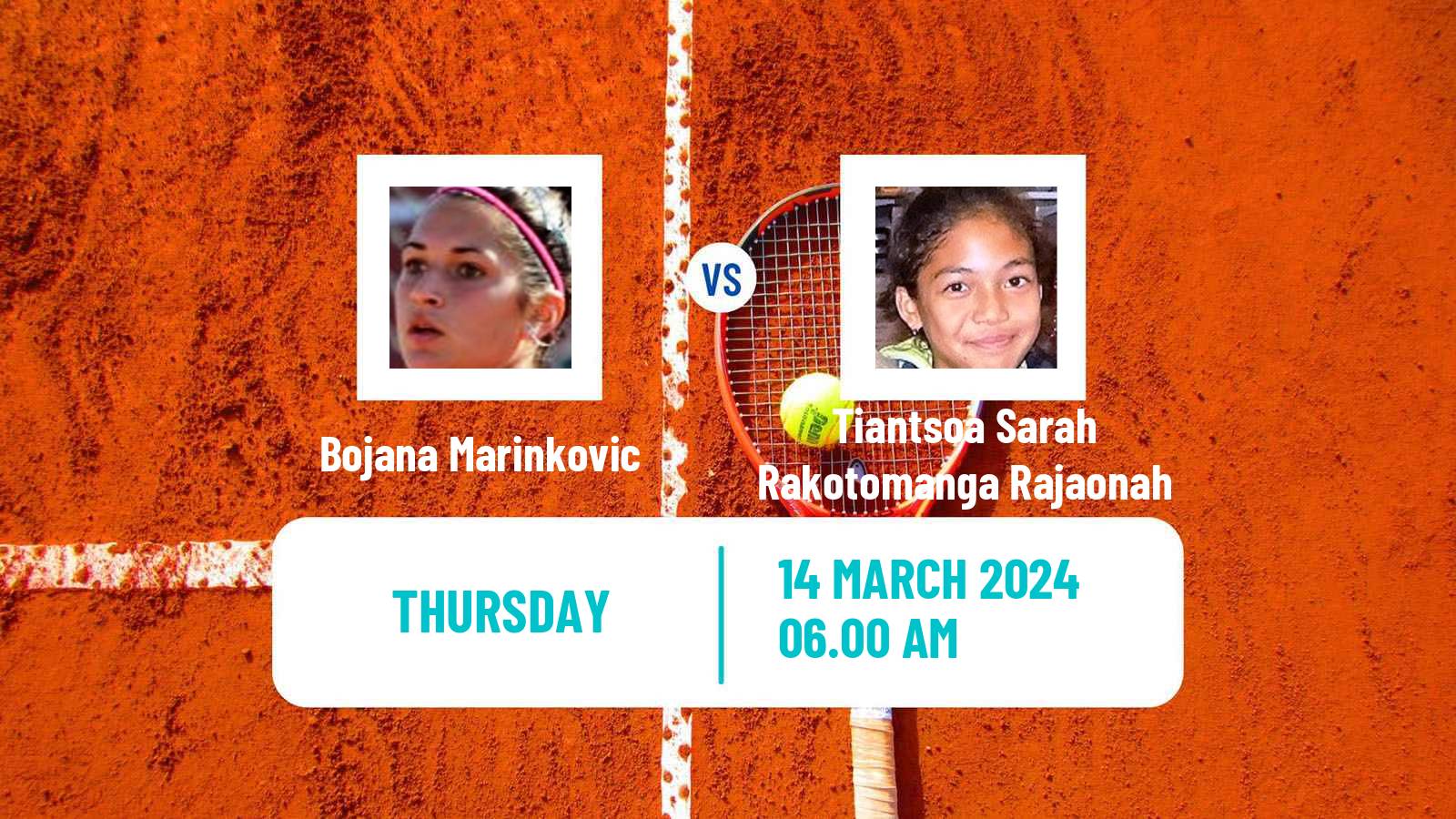 Tennis ITF W15 Gonesse Women Bojana Marinkovic - Tiantsoa Sarah Rakotomanga Rajaonah