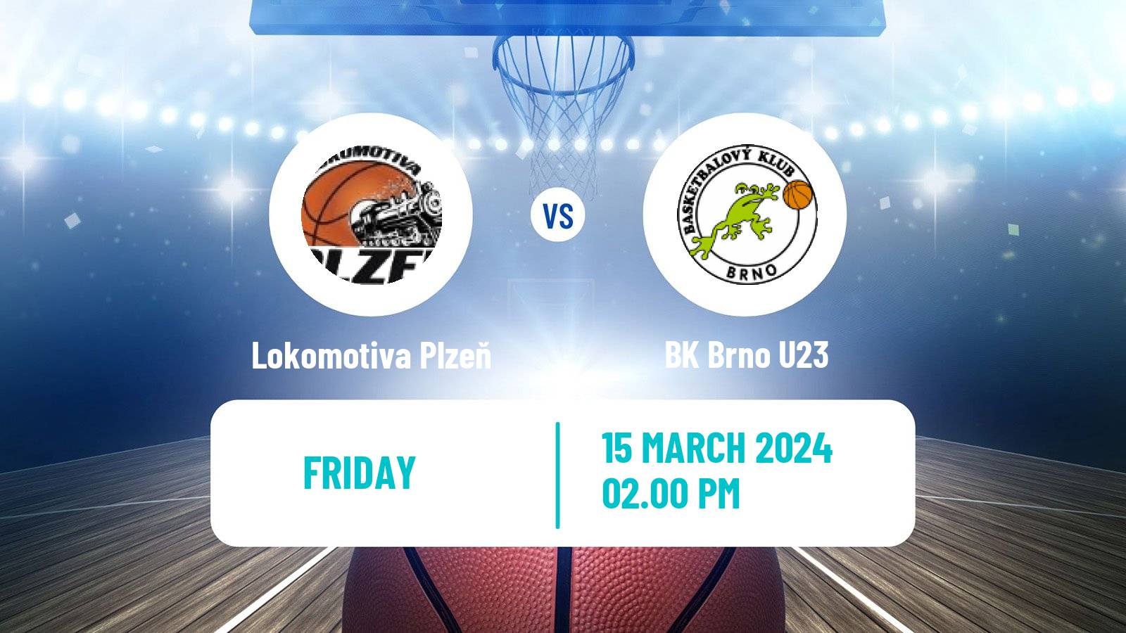 Basketball Czech 1 Liga Basketball Lokomotiva Plzeň - Brno U23