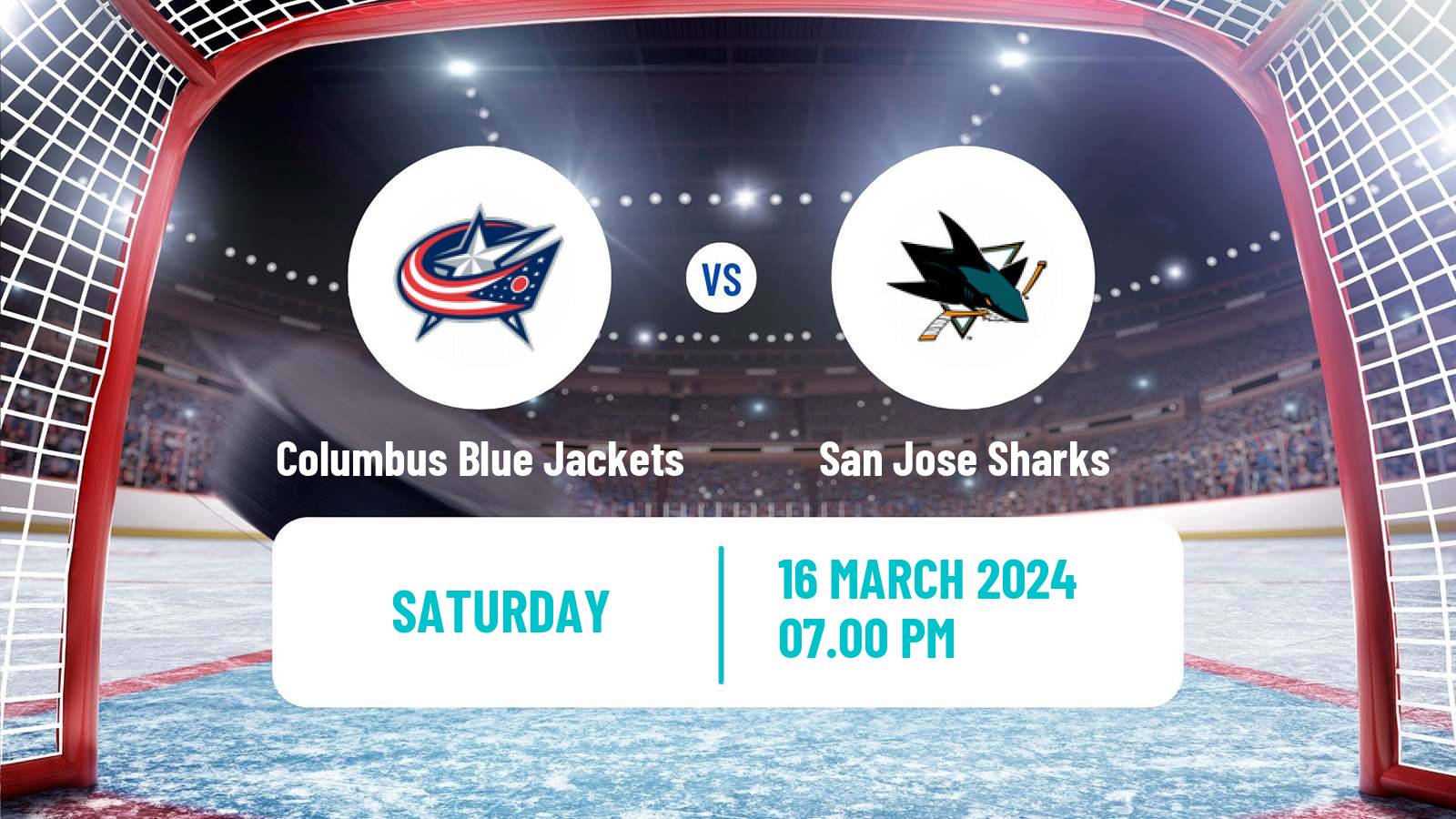 Hockey NHL Columbus Blue Jackets - San Jose Sharks