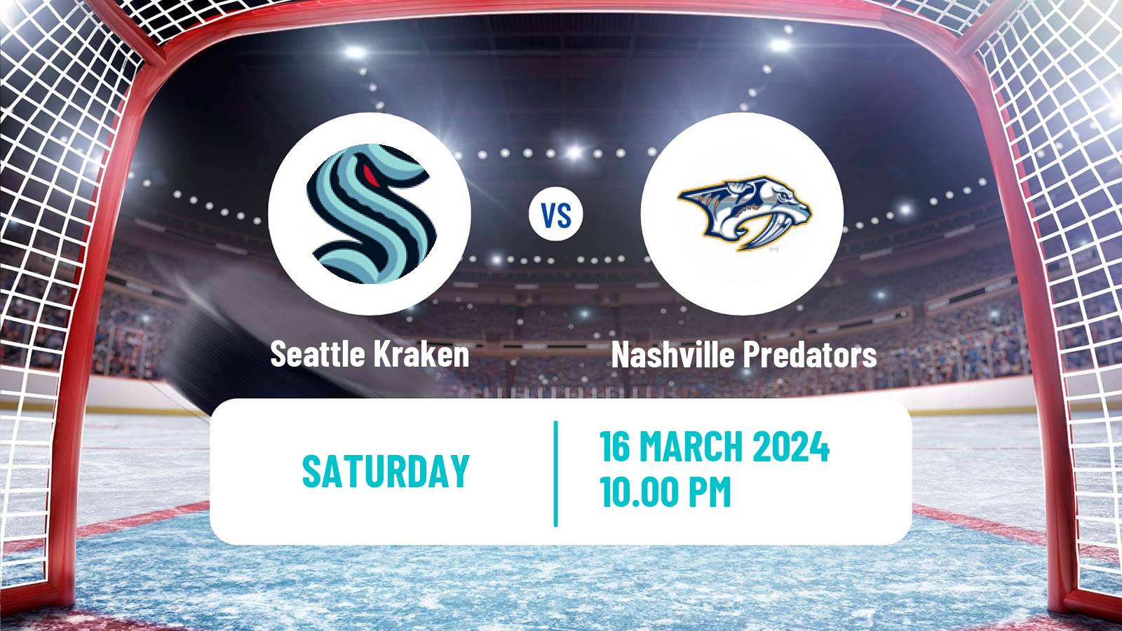 Hockey NHL Seattle Kraken - Nashville Predators
