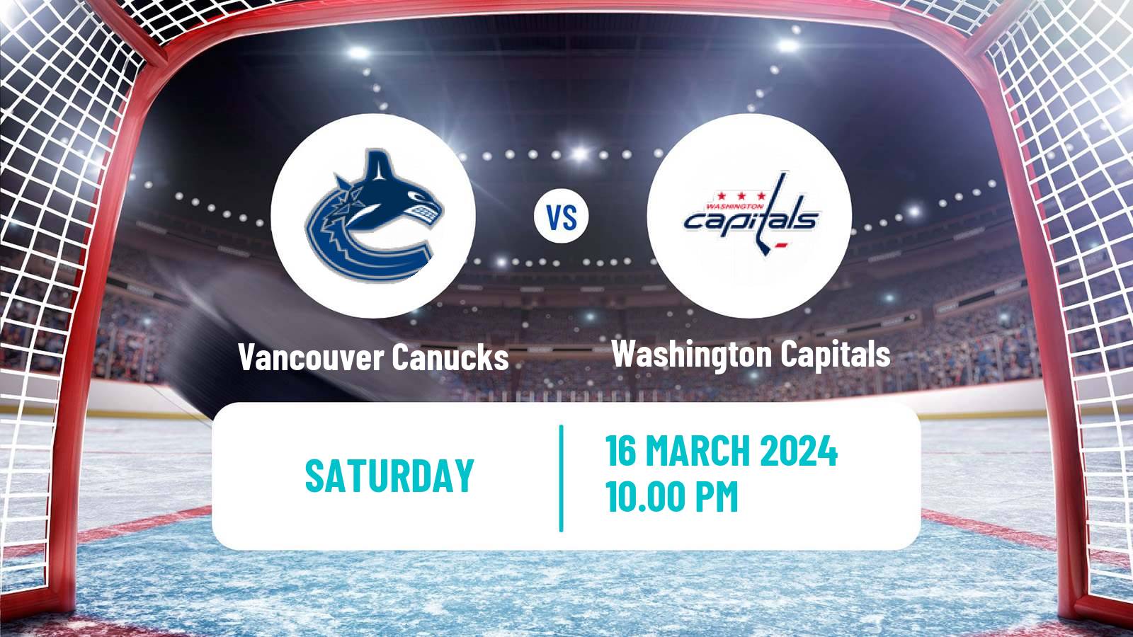 Hockey NHL Vancouver Canucks - Washington Capitals