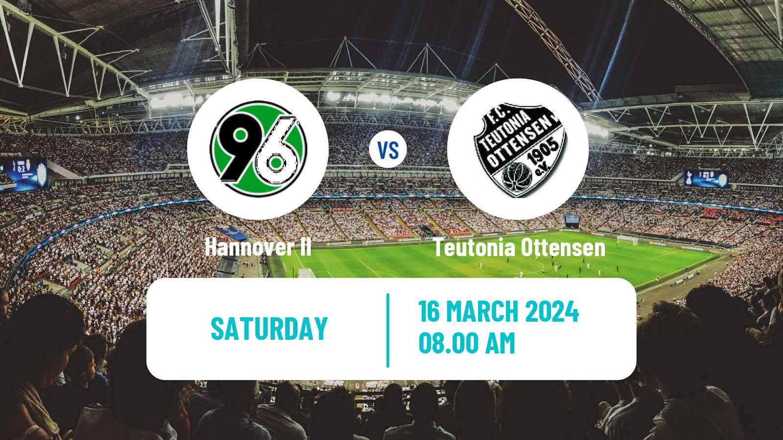 Soccer German Regionalliga North Hannover II - Teutonia Ottensen