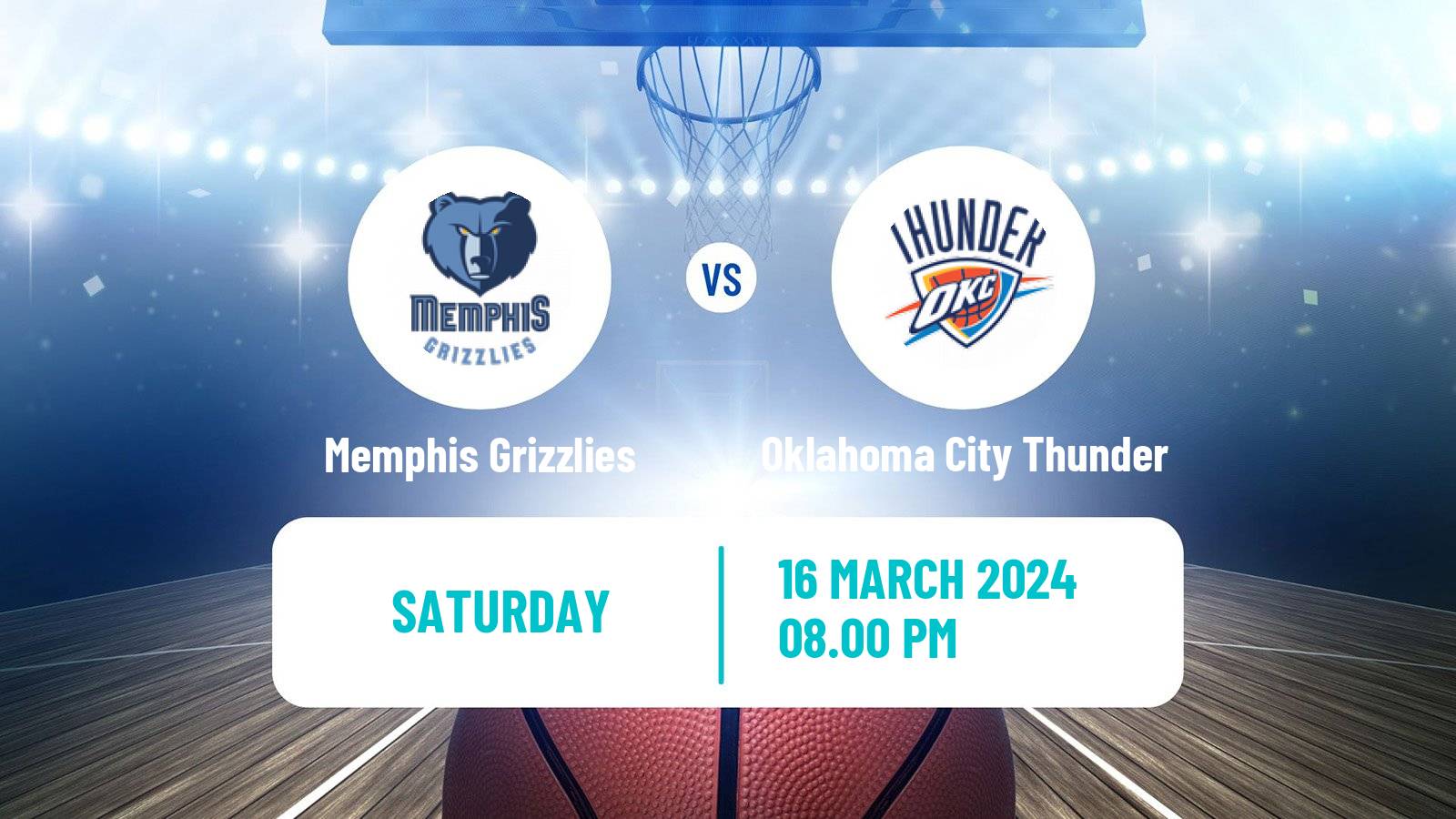 Basketball NBA Memphis Grizzlies - Oklahoma City Thunder
