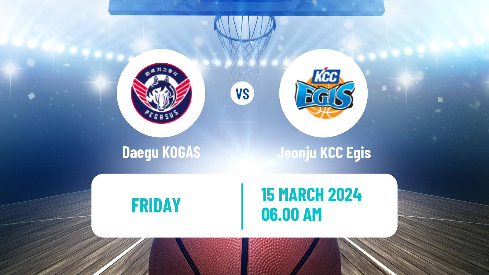 Basketball KBL Daegu KOGAS - Jeonju KCC Egis