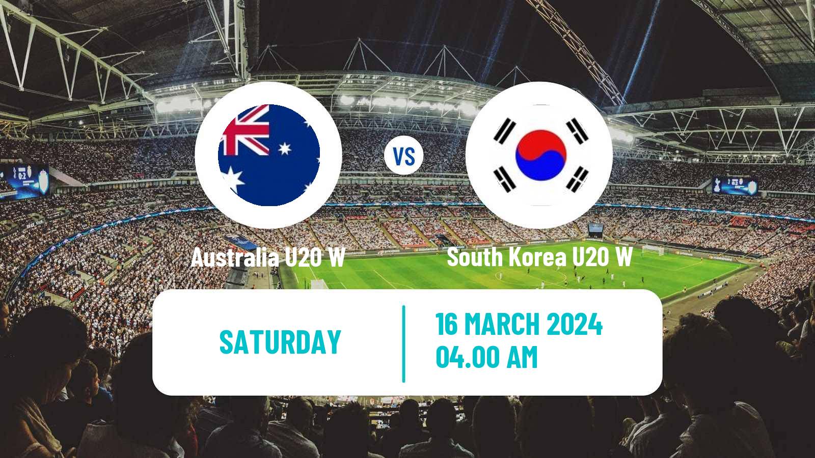 Soccer AFC Asian Cup Women U20 Australia U20 W - South Korea U20 W