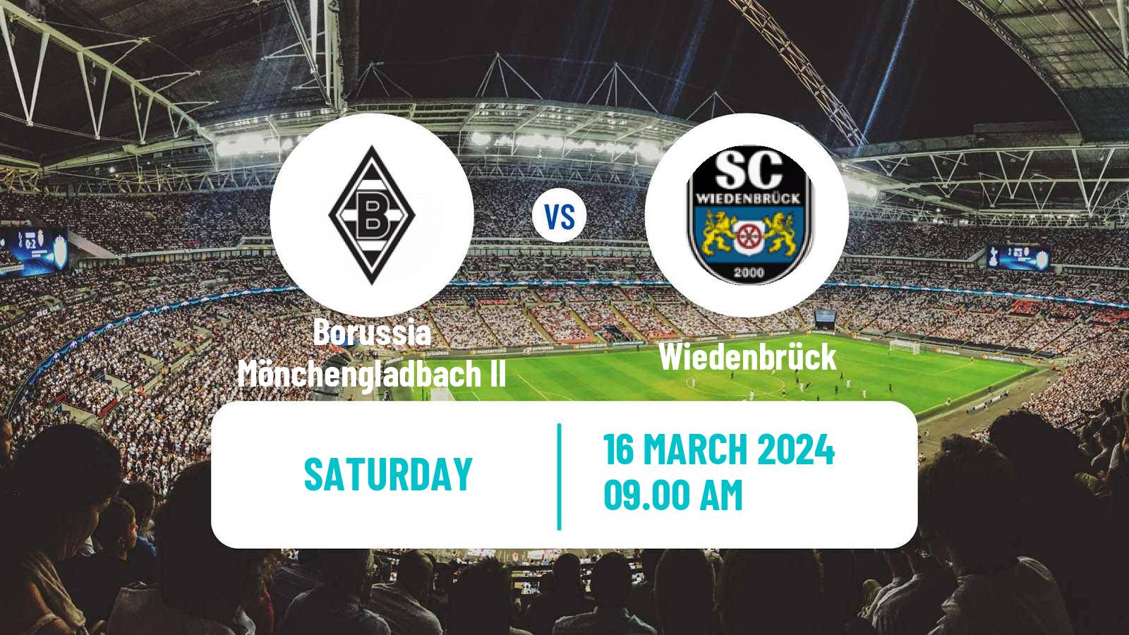 Soccer German Regionalliga West Borussia Mönchengladbach II - Wiedenbrück