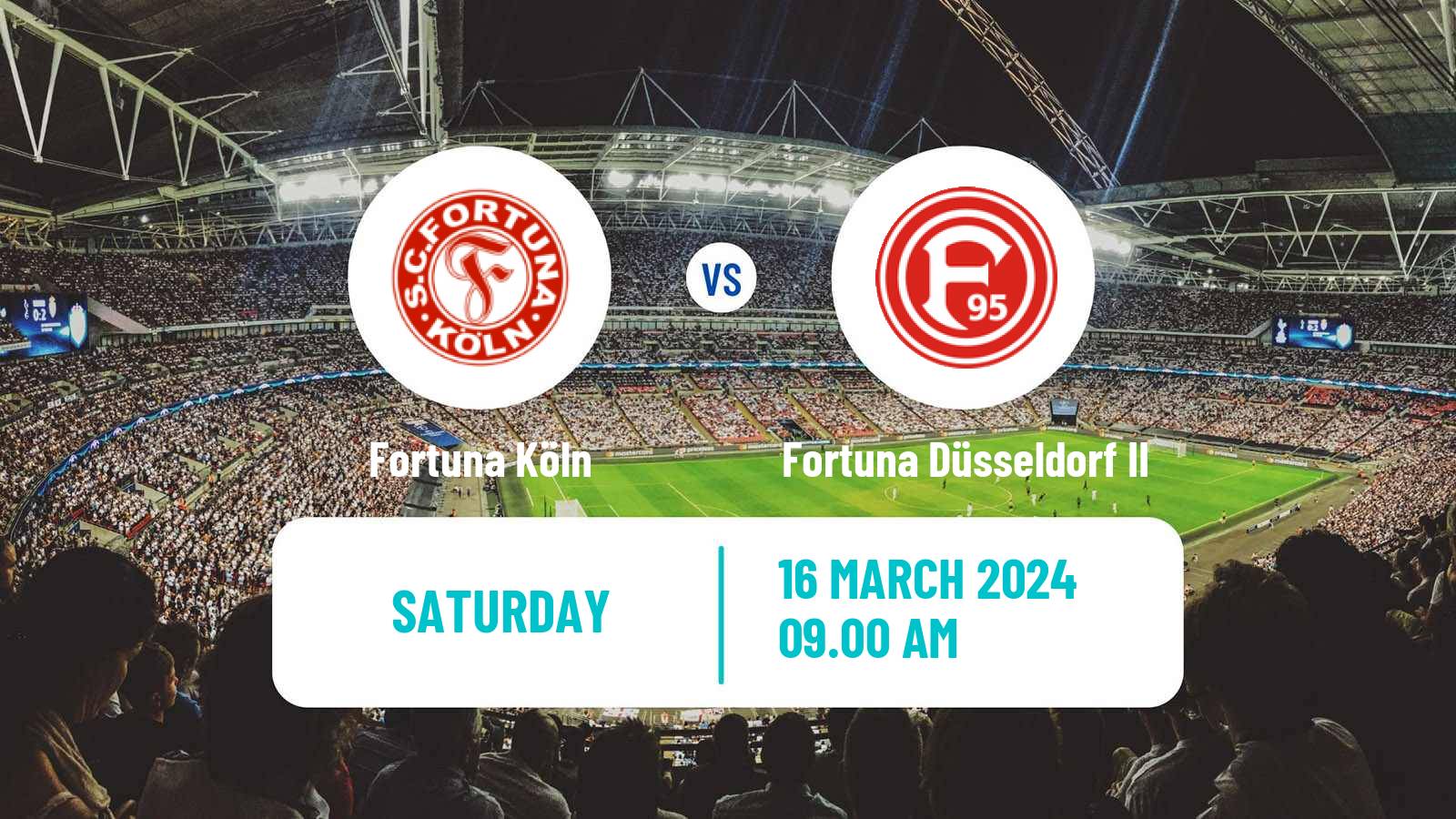 Soccer German Regionalliga West Fortuna Köln - Fortuna Düsseldorf II