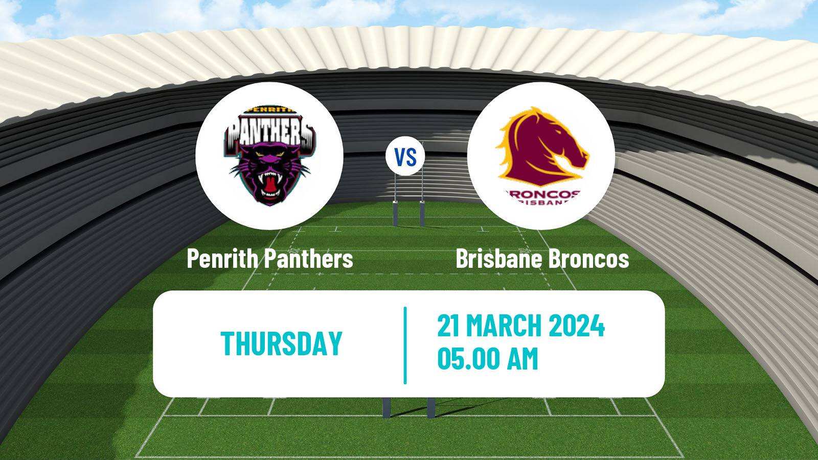 Rugby league Australian NRL Penrith Panthers - Brisbane Broncos