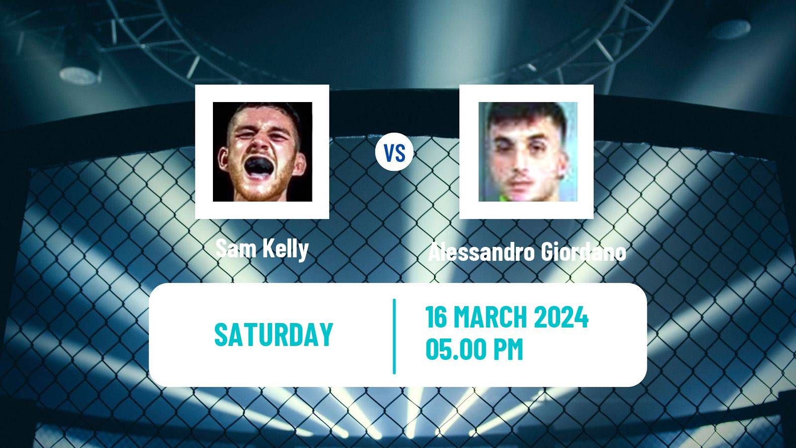 MMA Bantamweight Cage Warriors Men Sam Kelly - Alessandro Giordano