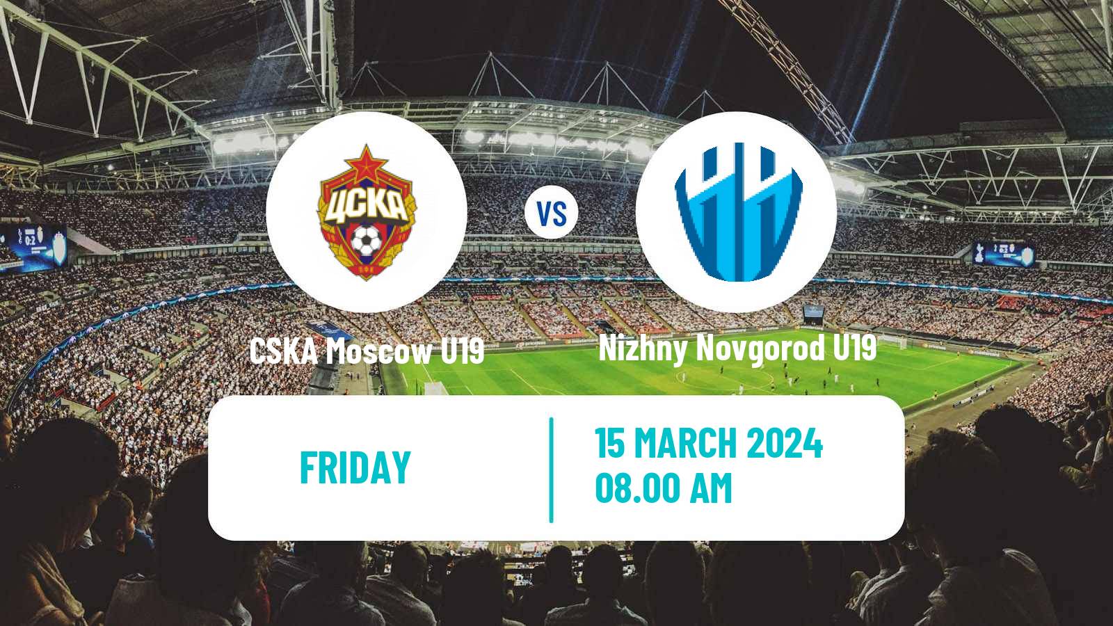 Soccer Russian Youth League CSKA Moscow U19 - Nizhny Novgorod U19