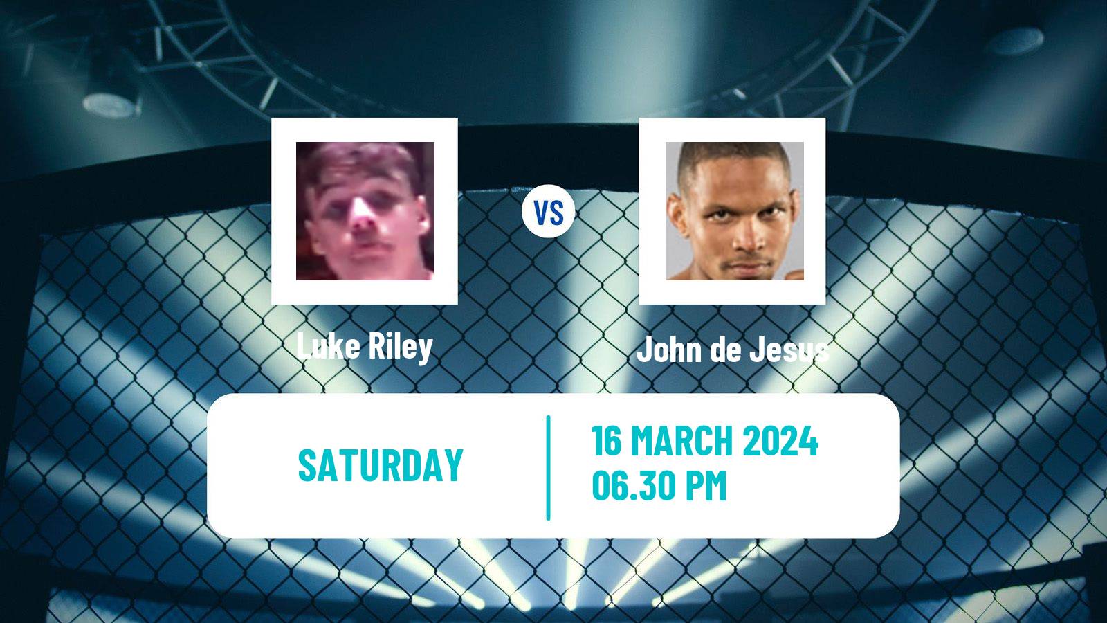 MMA Featherweight Cage Warriors Men Luke Riley - John de Jesus