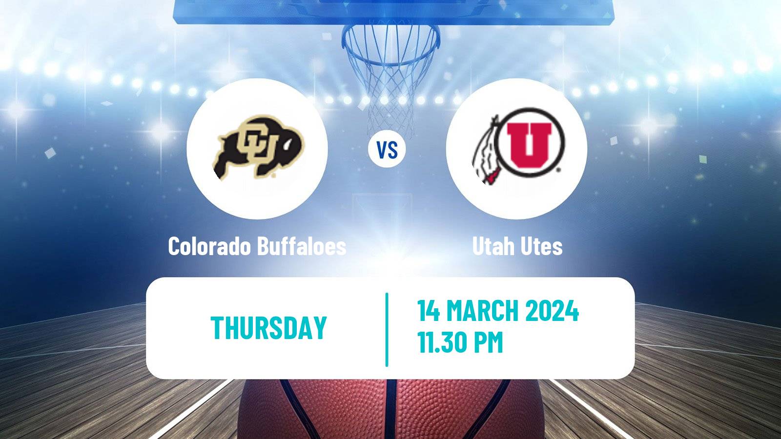 Basketball NCAA College Basketball Colorado Buffaloes - Utah Utes
