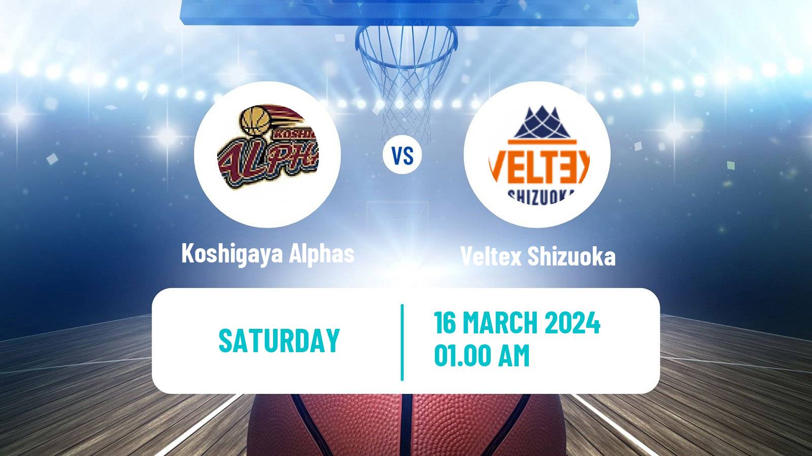 Basketball Japan B2 League Basketball Koshigaya Alphas - Veltex Shizuoka