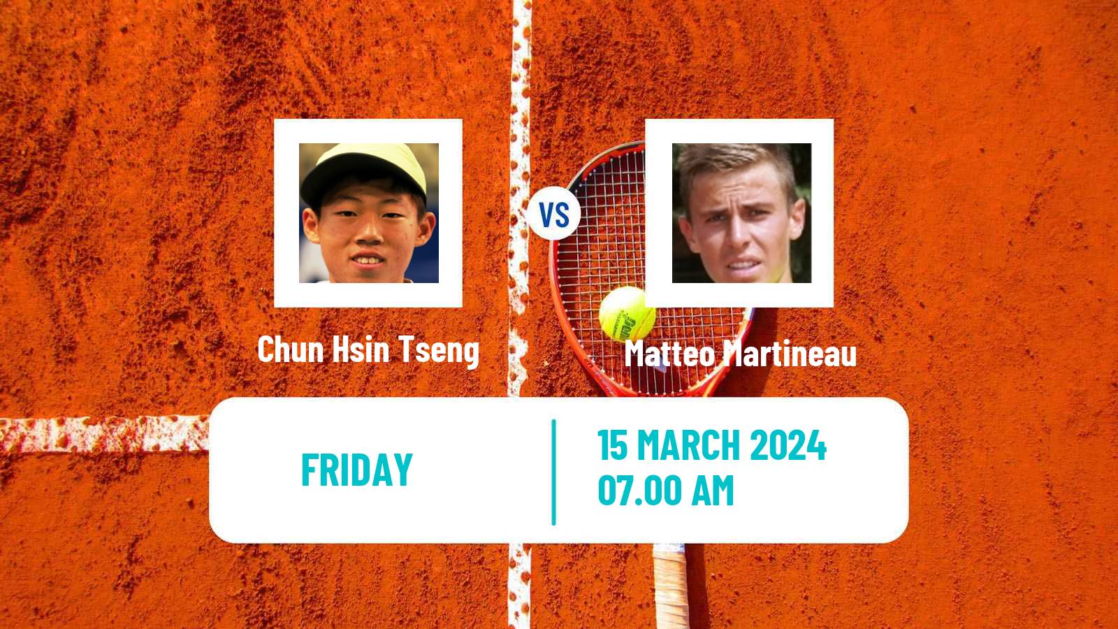 Tennis Szekesfehervar Challenger Men Chun Hsin Tseng - Matteo Martineau