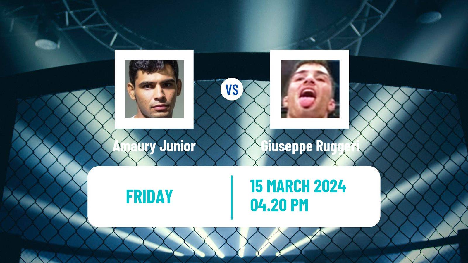 MMA Featherweight Cage Warriors Men Amaury Junior - Giuseppe Ruggeri