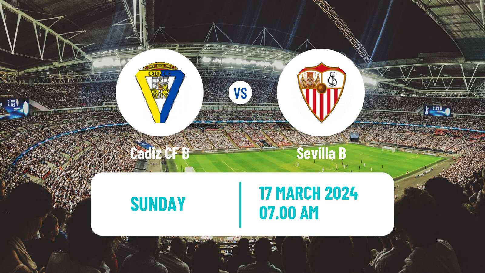 Soccer Spanish Segunda RFEF - Group 4 Cadiz CF B - Sevilla B