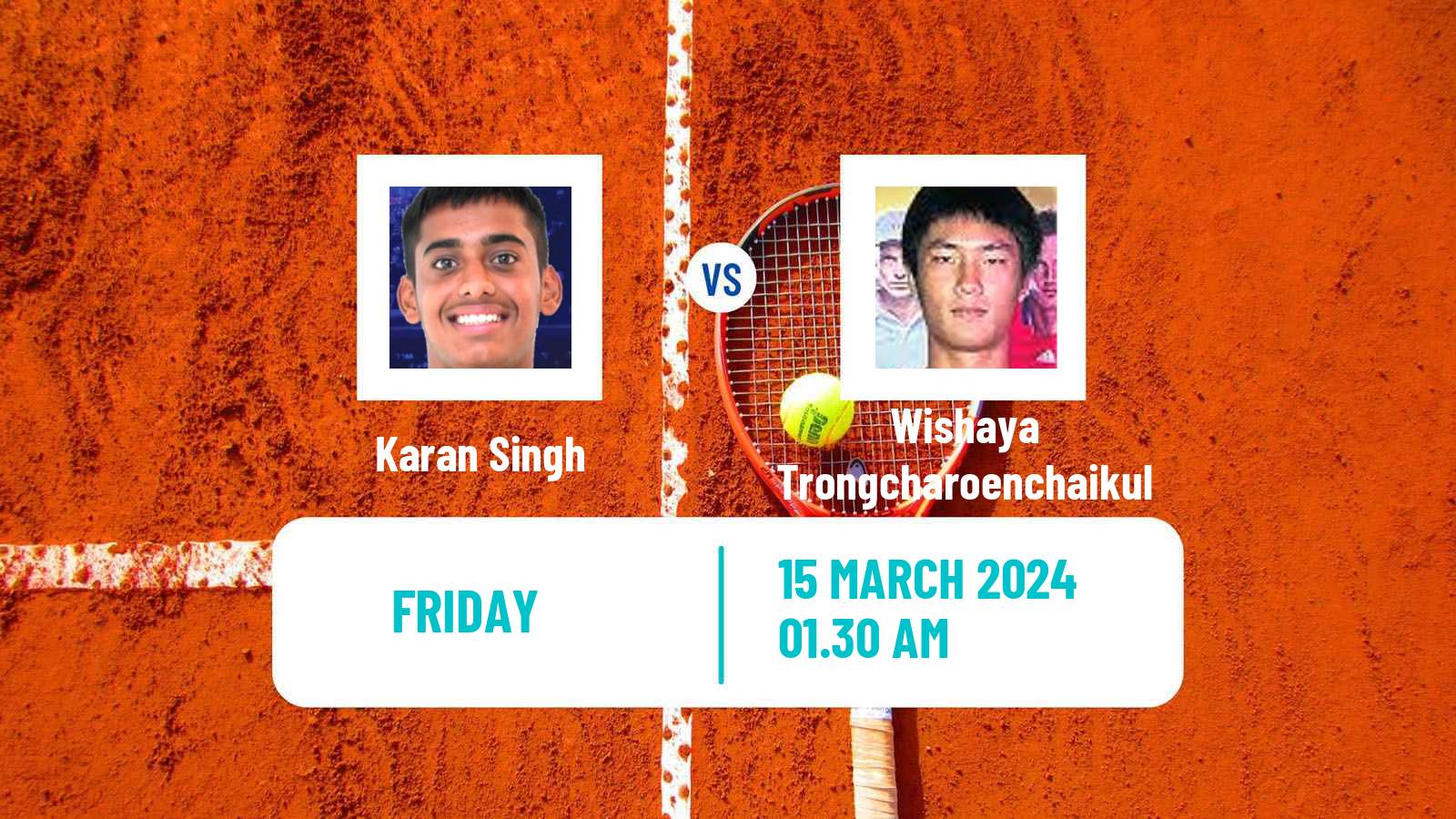 Tennis ITF M25 New Delhi Men Karan Singh - Wishaya Trongcharoenchaikul