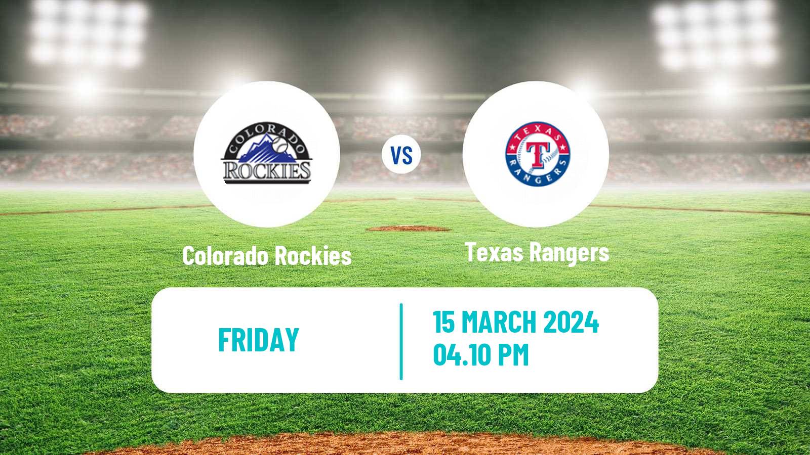 Baseball MLB Spring Training Colorado Rockies - Texas Rangers