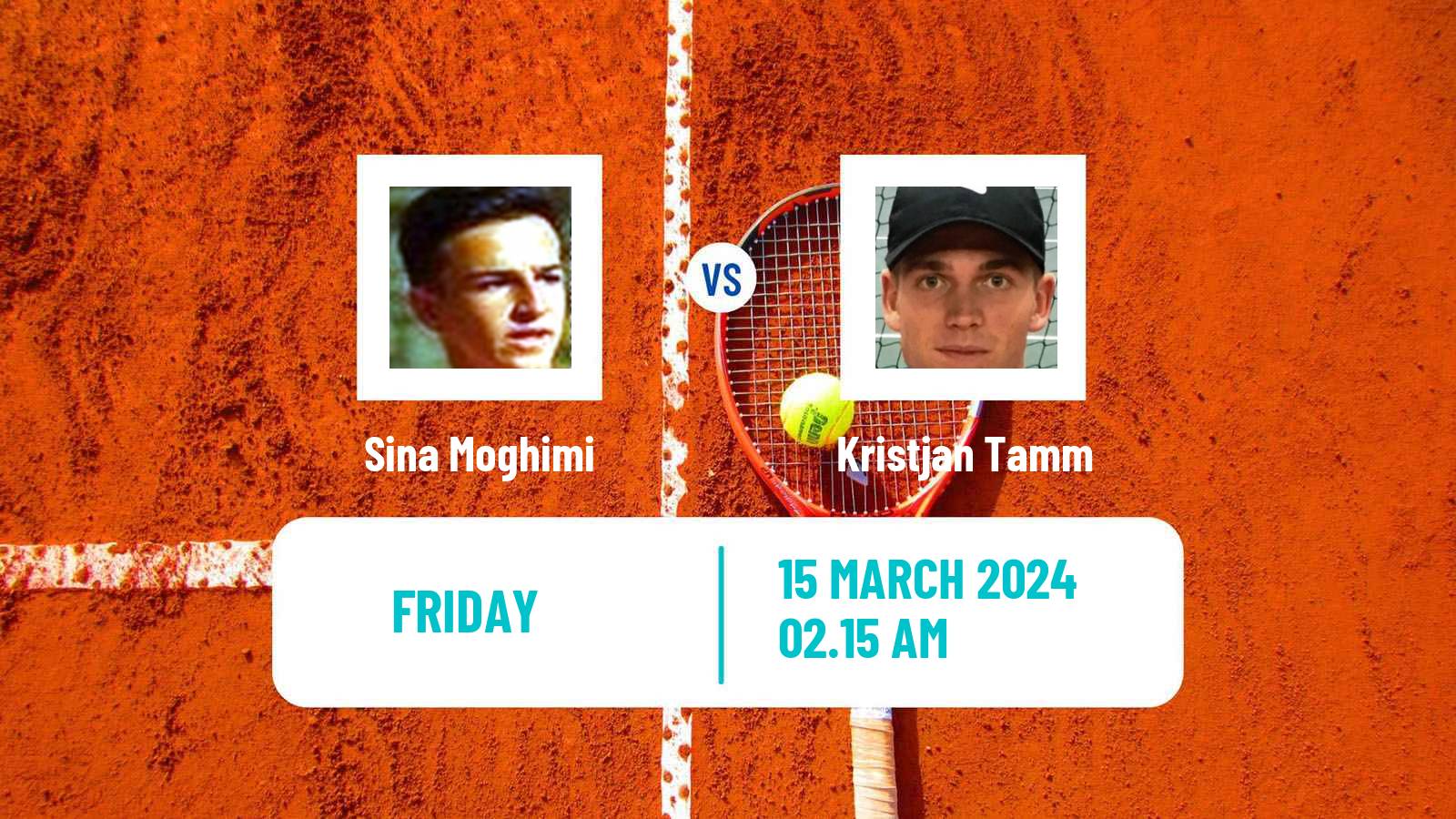 Tennis Davis Cup World Group II Sina Moghimi - Kristjan Tamm