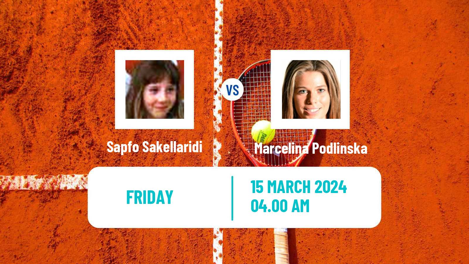 Tennis ITF W15 Heraklion 2 Women Sapfo Sakellaridi - Marcelina Podlinska