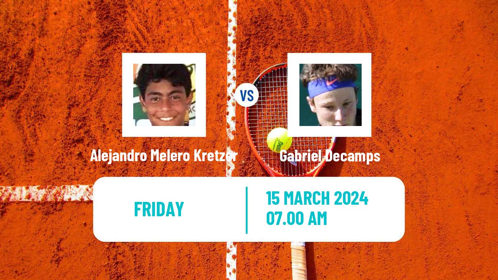 Tennis ITF M15 Les Franqueses Del Valles Men Alejandro Melero Kretzer - Gabriel Decamps