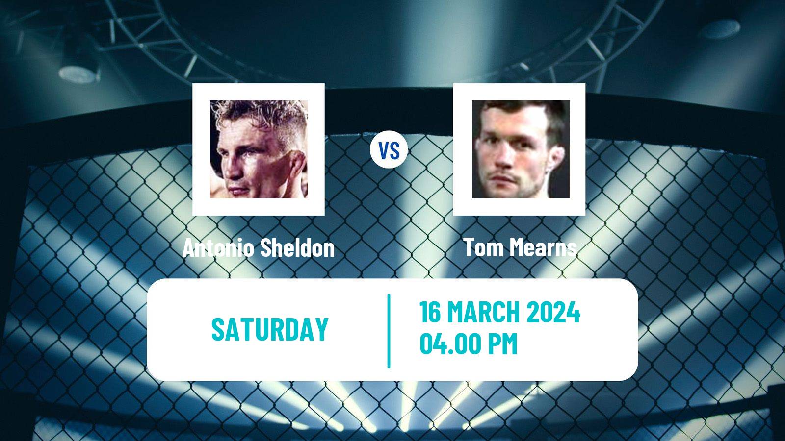 MMA Lightweight Cage Warriors Men Antonio Sheldon - Tom Mearns