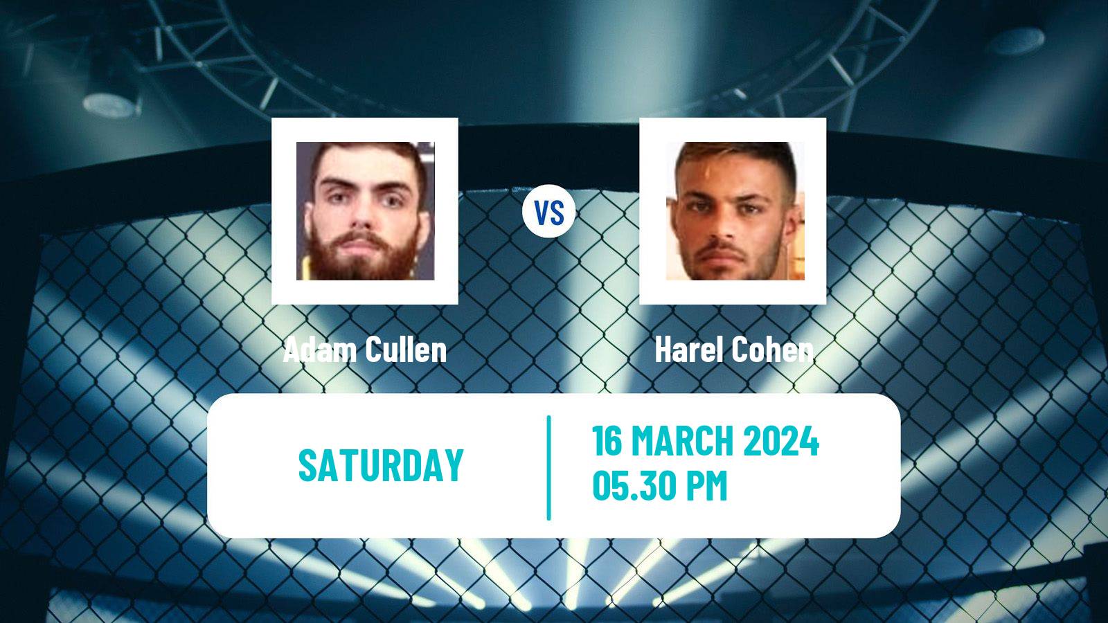 MMA Lightweight Cage Warriors Men Adam Cullen - Harel Cohen