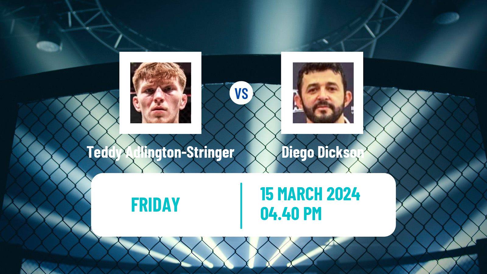 MMA Lightweight Cage Warriors Men Teddy Adlington-Stringer - Diego Dickson