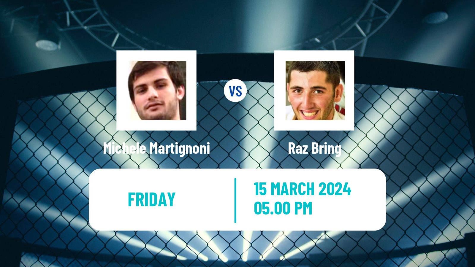 MMA Bantamweight Cage Warriors Men Michele Martignoni - Raz Bring