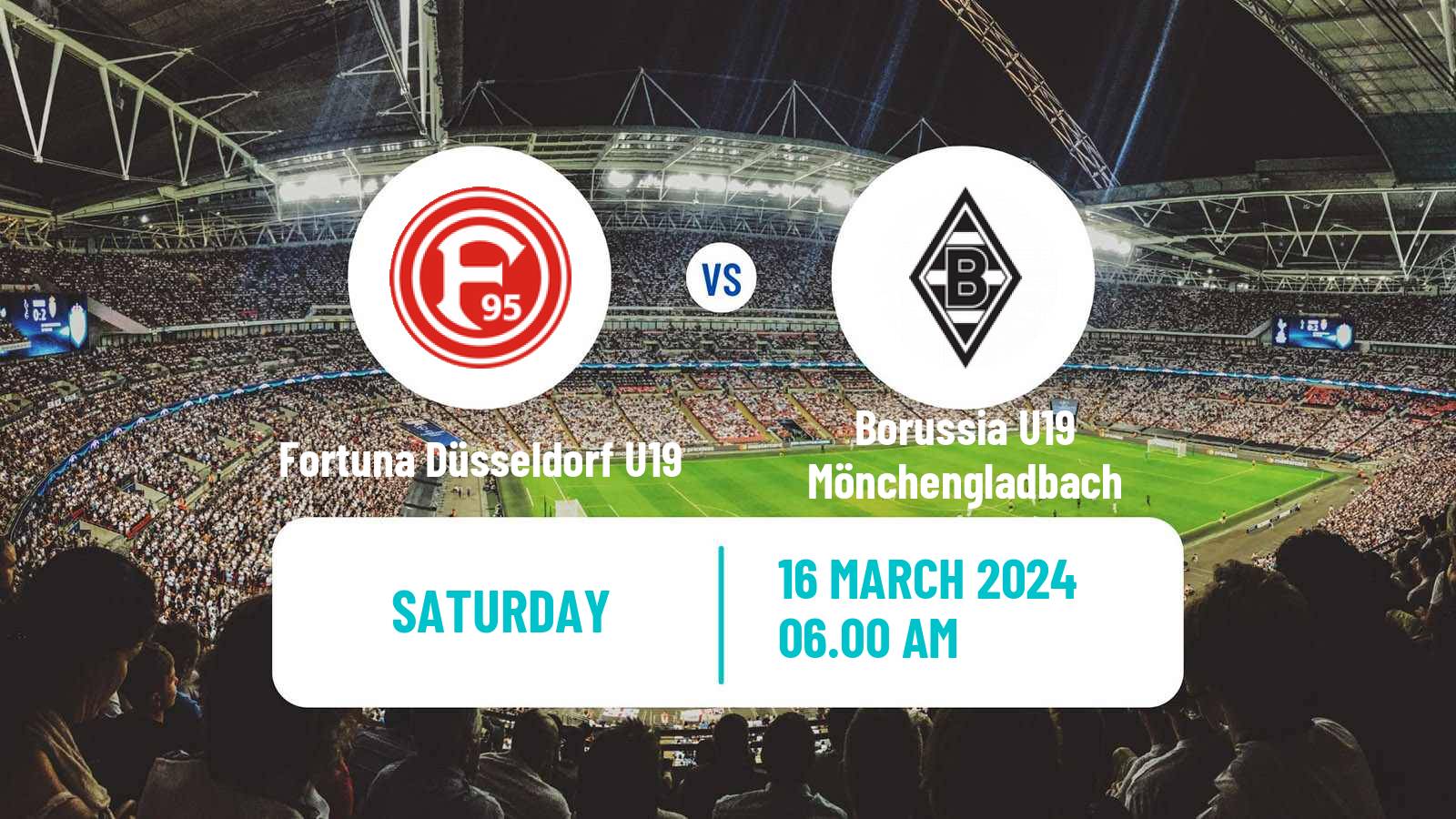 Soccer German Junioren Bundesliga West Fortuna Düsseldorf U19 - Borussia U19 Mönchengladbach