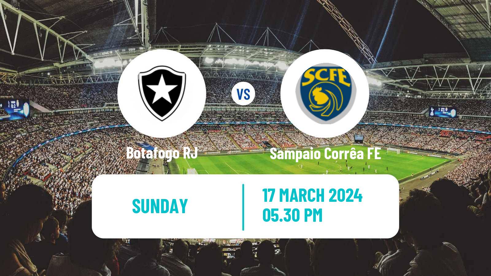 Soccer Brazilian Campeonato Carioca Botafogo RJ - Sampaio Corrêa FE