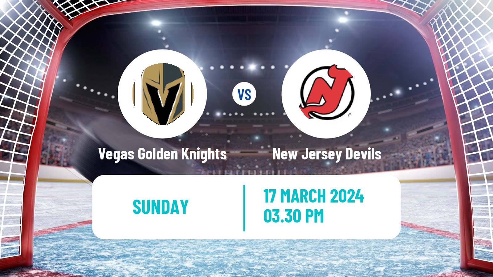 Hockey NHL Vegas Golden Knights - New Jersey Devils