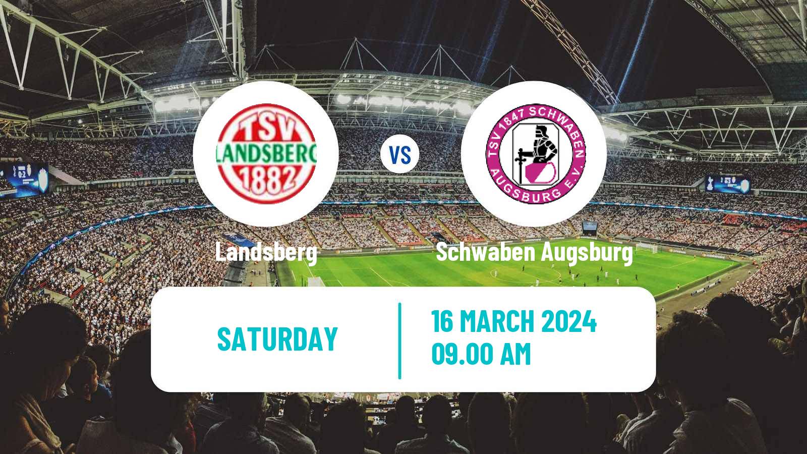 Soccer German Oberliga Bayern Süd Landsberg - Schwaben Augsburg