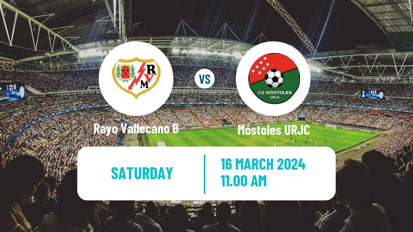 Soccer Spanish Tercera RFEF - Group 7 Rayo Vallecano B - Móstoles URJC