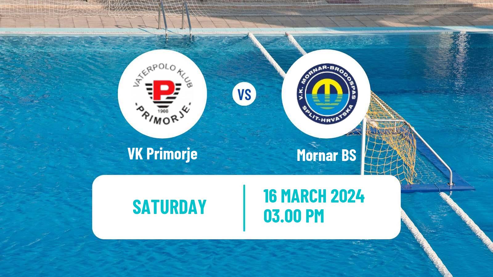 Water polo Croatian Water Polo Prva Liga Primorje - Mornar BS