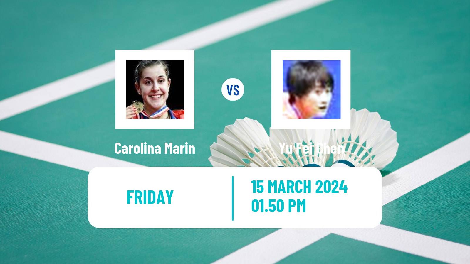 Badminton BWF World Tour All England Open Women Carolina Marin - Yu Fei Chen