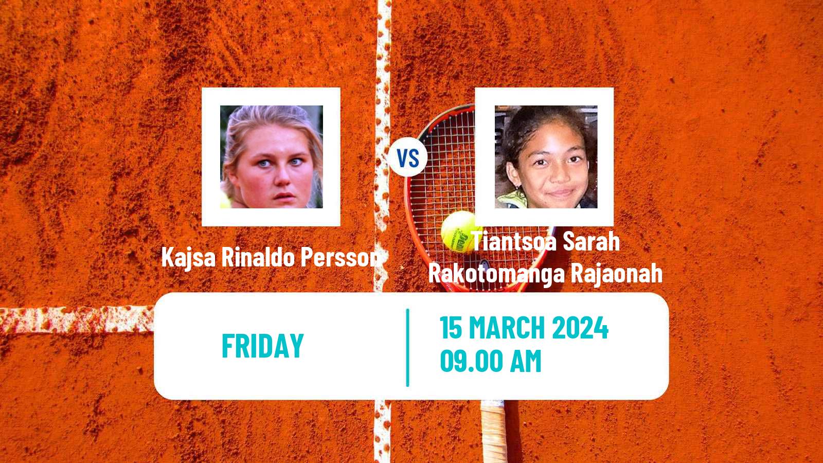 Tennis ITF W15 Gonesse Women Kajsa Rinaldo Persson - Tiantsoa Sarah Rakotomanga Rajaonah