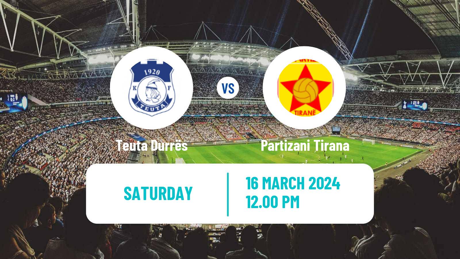 Soccer Albanian Super League Teuta Durrës - Partizani Tirana