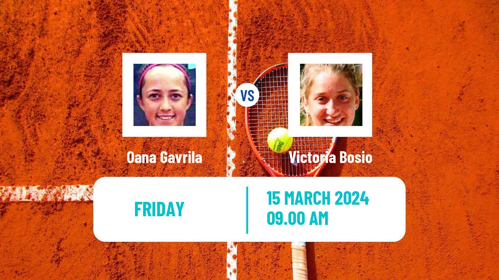 Tennis ITF W15 Sao Joao Da Boa Vista Women Oana Gavrila - Victoria Bosio