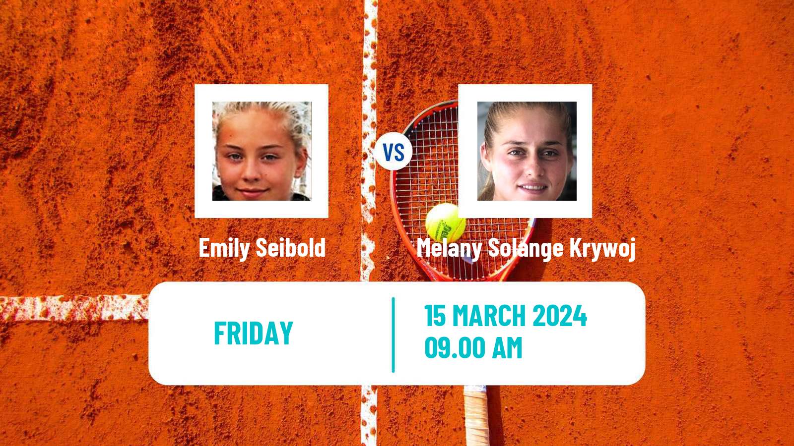 Tennis ITF W15 Sao Joao Da Boa Vista Women Emily Seibold - Melany Solange Krywoj
